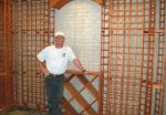 Custom mahogany wine rack