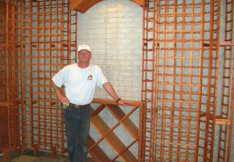 Custom mahogany wine rack