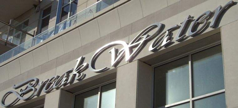 Custom stainless steel sign